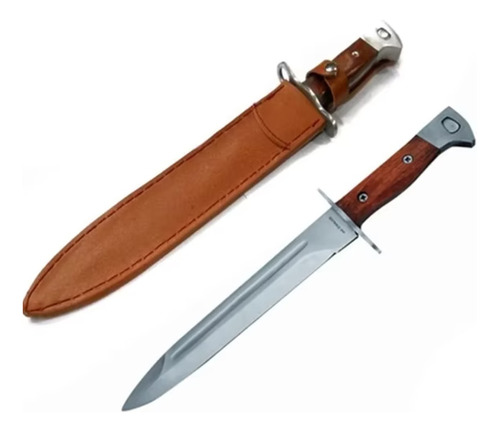 Cuchillo Artesanal 19 Cm  Hoja Con Vaina Cuero Ecologico