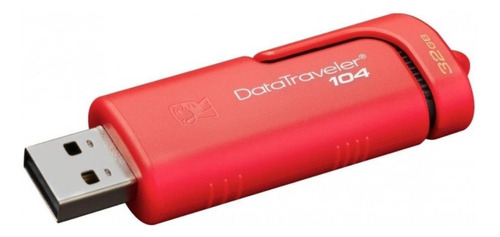 Memoria Usb Kingston Datatraveler 104 Dt104 32gb 2.0 Rojo