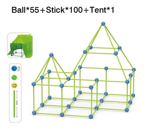 Infantil Construcción Edificios Castillos Túneles Kit Tienda