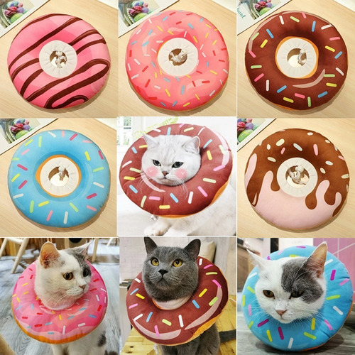 Collar Isabelino Para Gatos Diseño Dona Donut