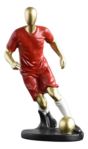 Escultura De Futbolista En Resina, Pieza 8x5,5x12,5 Cm