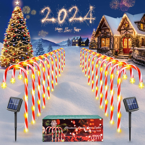 Decoraciones De Navidad Para Exteriores, 20 Luces Solares D.