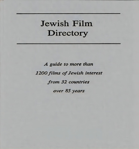 Jewish Film Directory, De Matthew Stevens. Editorial Abc Clio, Tapa Dura En Inglés
