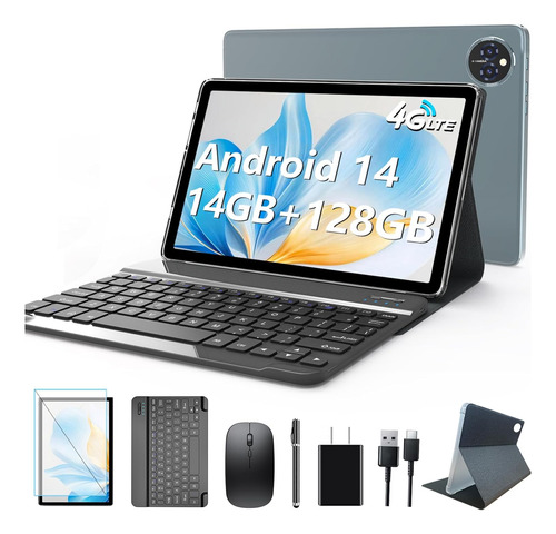 Tableta Android 14 De 10 Pulgadas, Tableta Celular 4g, Octa-