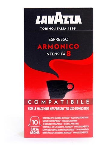 Cápsulas Nespresso Compatibles Lavazza Armónico Intensidad 8