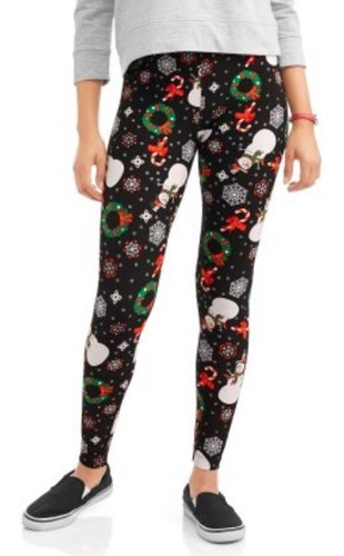 Leggings Navidad Muñeco De Nieve Afelpados