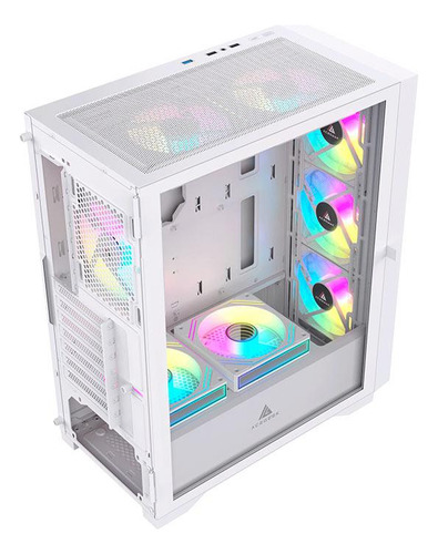 Gabinete Gamer Acegeek Shield D440 Mid-tower Lat De Vidro Wh
