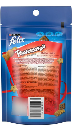 Purina Felix Travesuras Grilled Y Ocean Mix, Paq. 04 Sobres