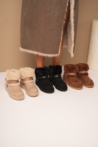 Pantubotas Mujer Plataforma Caña Pelo Estribo Invierno Oslo