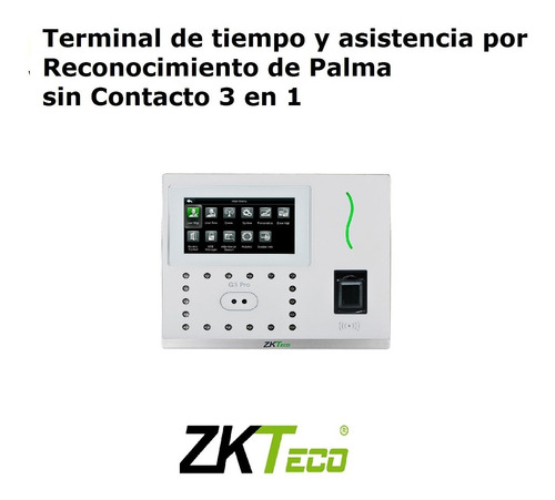 Imagen 4 de 9 de Terminal De Tiempo Y Asistencia Reconocimiento Palma Zkteco