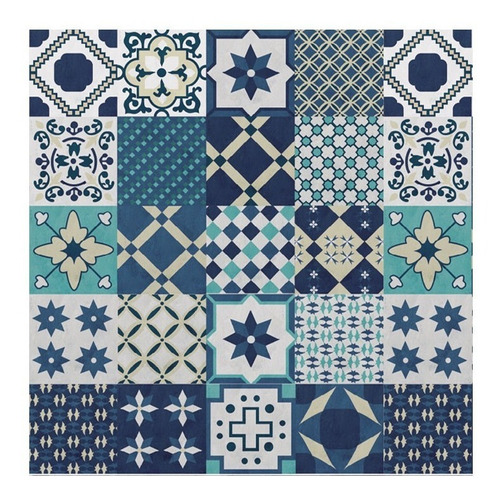 Vinilo Azulejo Mosaico Adhesivo 15x15 Cocina X 12u Laminado Color 12. Old Blue