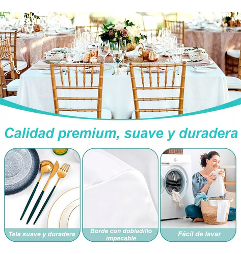 Mantel Rectangular Eventos Tablon Mesa 3 X 1.5 Mts 2 Pzs