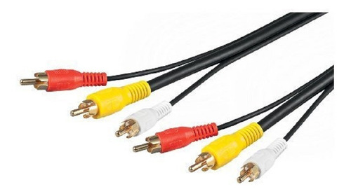Imagen 4 de 5 de Cable 3 Rca A 3 Rca Audio - Video, Pc Tv Lcd Dvd Vcr 1m