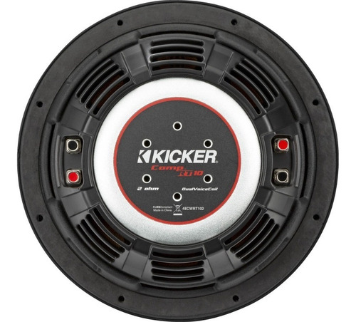 Woofer Kicker Plano Comprt Cwrt102 10 Pulgadas 800w 2 Ohm Co Negro