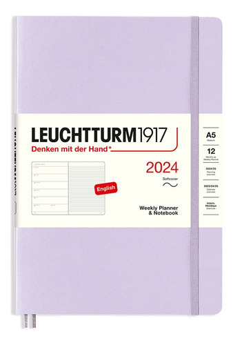 Agenda 2024 A5 Semanal Y Notebook Lilac