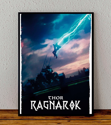 Cuadro 33x48 Poster Enmarcado Thor Ragnarok Pelicula Marvel