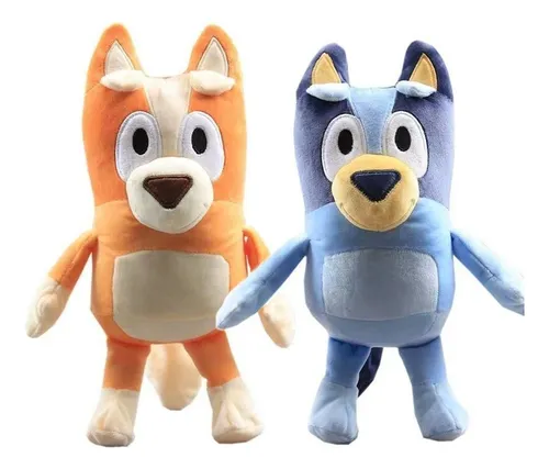 2 Piezas Bluey Familia Bluey Bingo Papá Mamá Muñeco Peluche