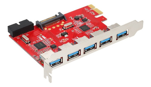 Pci-e Para Usb 3.0 5 Portas Cart?o De Expans?o Expressa Mini