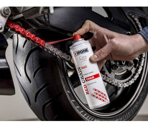 Imagen 2 de 3 de Lubricante De Cadena Para Moto Ipone Rojo Grasa 250ml