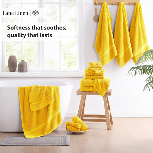 Juego De Toallas Lane Linen Luxury Bath, 18 Unidades, 100% A