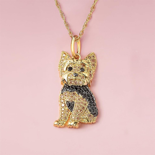 Collar Joyería Unisex Perro Gato Raza Moda Perrijo Aretes Yorkie