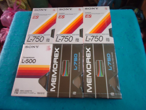 Sony Memorex Betamax Cintas Cassettes De Video Lote (Usado)