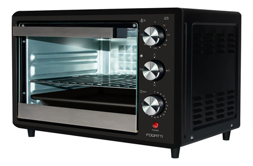 Forno Elétrico De Bancada 25 Litros Fogatti Black I25 Cor Preto 220V