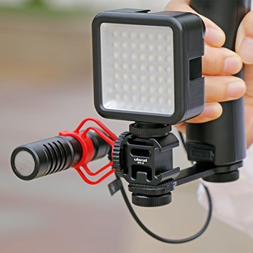 Ulanzi Pt-3 Triple Cold Shoe Gimbal Micrófono Mount Extenst