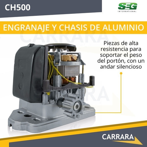 Kit Motor Electrico Seg Portón Corredizo Ch 500kg Automatico