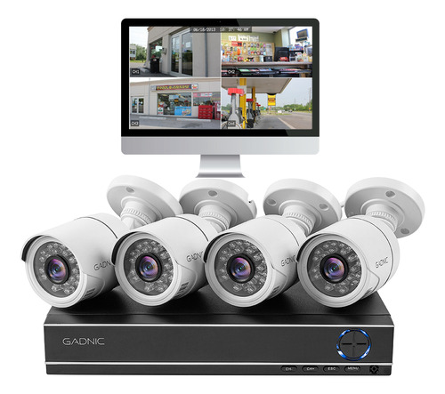 Cámaras De Seguridad + Dvr Gadnic X4 Ip Cctv Visión Nocturna