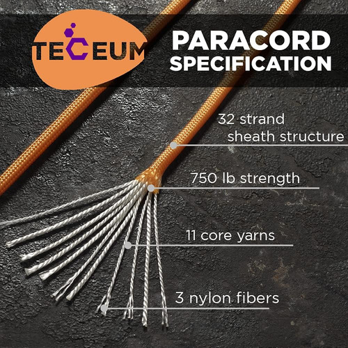 Cuerda De Paracord Teceum Para Supervivencia - 305m - 45 Col