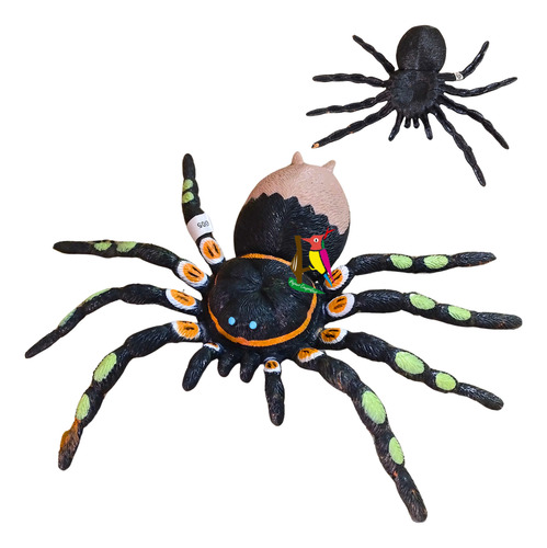 Juguete Tarantula Gigante Araña Goma Blanda Bromas Chascos Negro