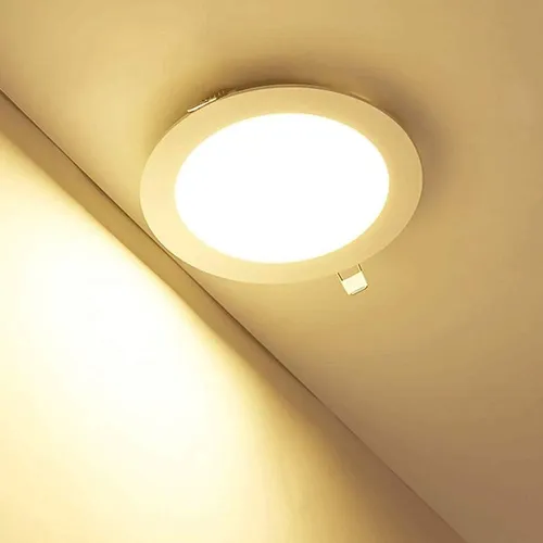 Panel Led Incrustar Redondo 24w Luz Cálida Pack X 8 Unidades