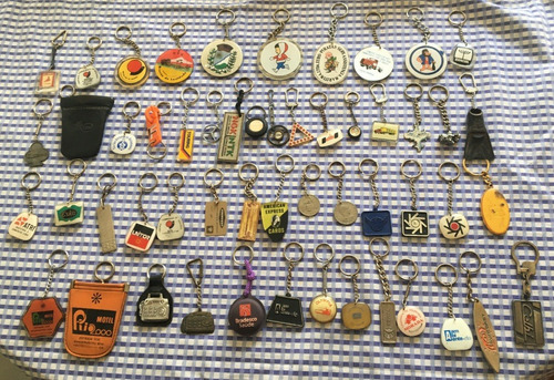 Coleção: 50 (cinquenta) Chaveiros Antigos (décadas 1960/80)