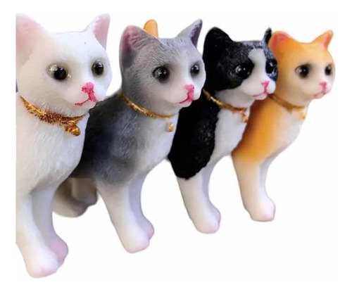 Estatua Figura Decorativa Gatito Gato Realista Caminando