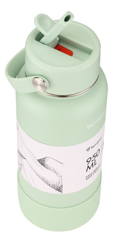 Botella Térmica Terrano 950ml. C/pico. Y Accesorios Color Verde Agua