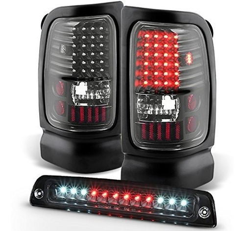 Para Led Negro Dodge Ram Luz Trasera Combo Lampara Carga