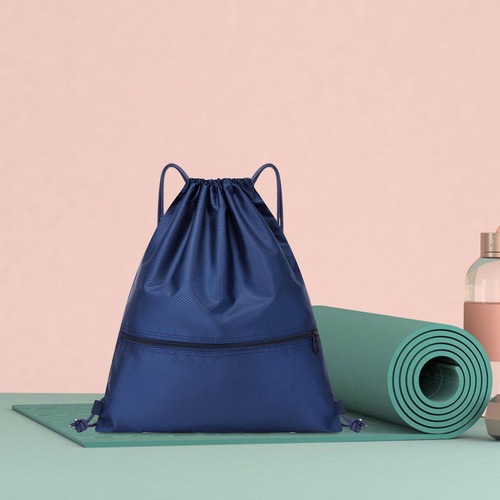 2 Mochila Deportiva Con Cordón, Mochila Práctica Azul