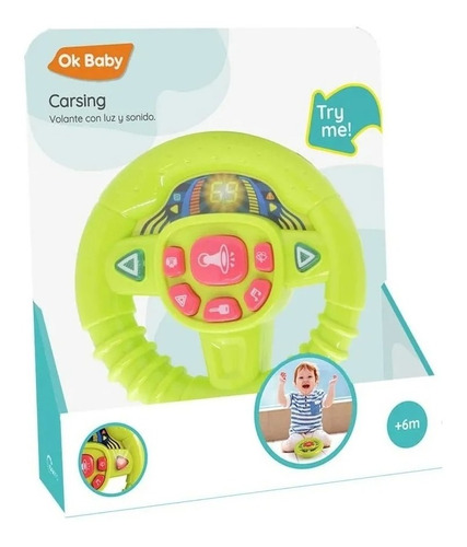 Volante Para Bebe Con Luz Y Sonido - Carsing -  +6m Ok Baby 