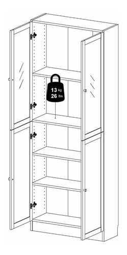 Imagen 4 de 5 de Aparador Dos Puertas, Color Café Oscuro, Fabricado Dinamarca