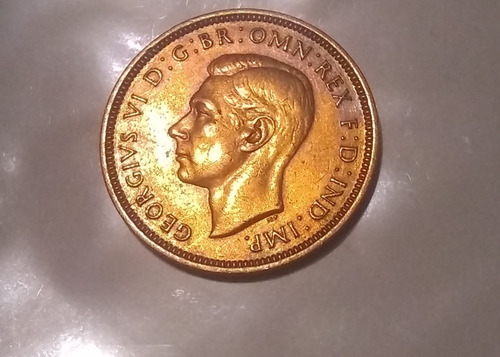 1938 Reino Unido Gran Bretaña Half Penny.