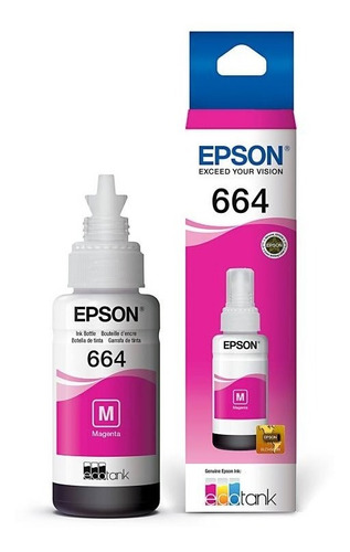 Botella De Tinta  T664 Magenta Epson L120 L200 L210 