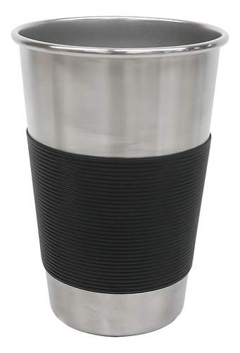 Mug Ekco De Acero Inoxidable De 450ml Con Funda De Silicón Color Negro