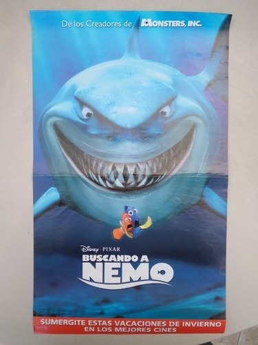 Poster Buscando A Nemo Doble Faz 28 X 46 Cm Como Nuevo