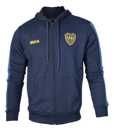 Campera Hombre Capucha Boca Juniors Licencia Oficial !!