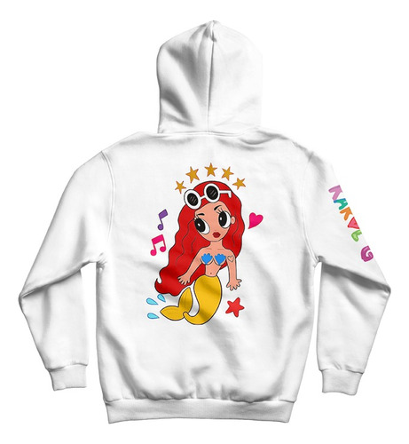 Hoodie Blanco Estampado Karol G Mañana Sera Bonito