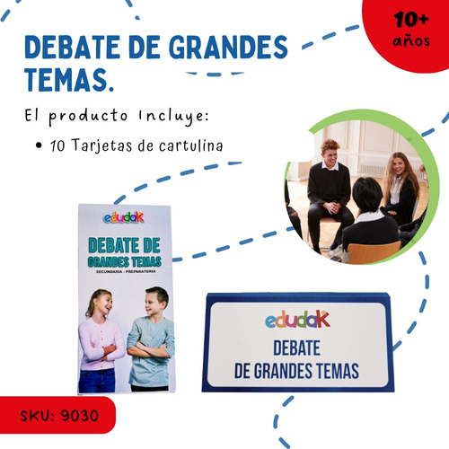 Edudak Tarjetas Didácticas De Debate - 10 Cartas En Español