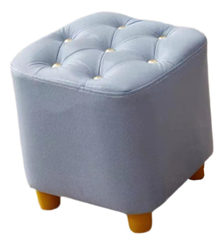 Elegante Reposapiés Otomano Para Decoración Del Azul