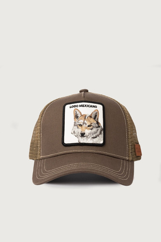 Gorra Lobo Mexicano Algodón Orgánico Café Wild Lama