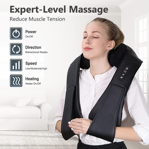 Masajeador Cervical Con Calor, Masajeador Shiatsu Para Cu...